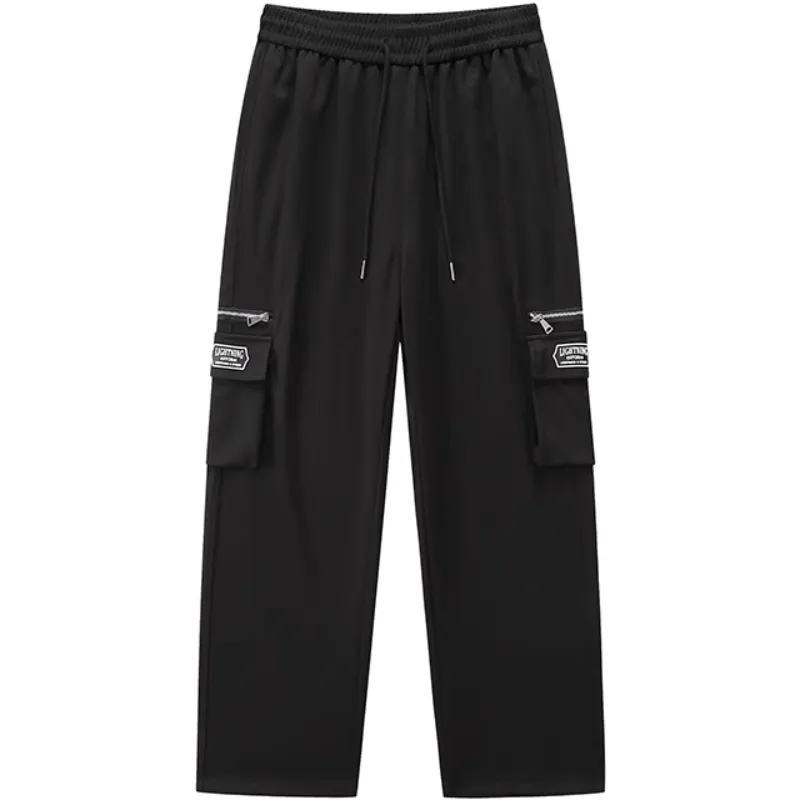 Lightning X Storm Letter MultiPocket Loose Straight Casual Pants POIZON