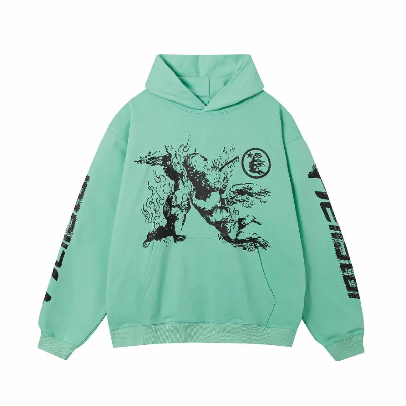 Angel Hand-painted Lines Hoodies Sweatshirts - POIZON